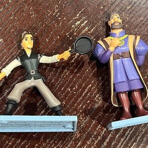 Disney Tangled Toy Figures Jakks Playset The King & Flynn set of 2 figures 4.5"